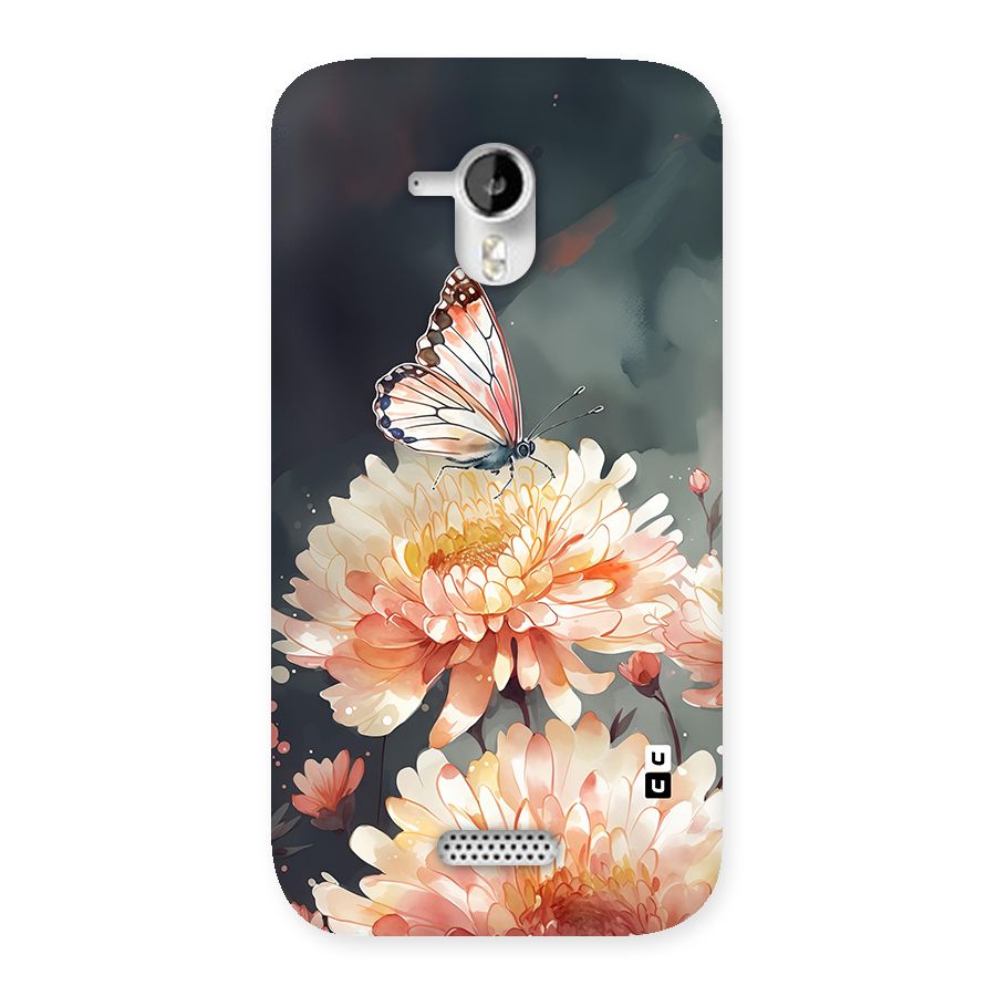 Digital Art Butterfly Flower Back Case for Canvas HD A116