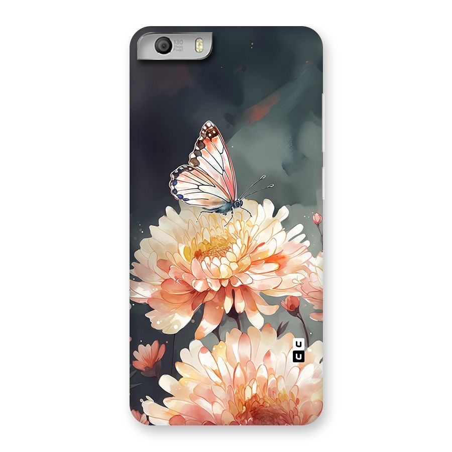 Digital Art Butterfly Flower Back Case for Canvas Knight 2