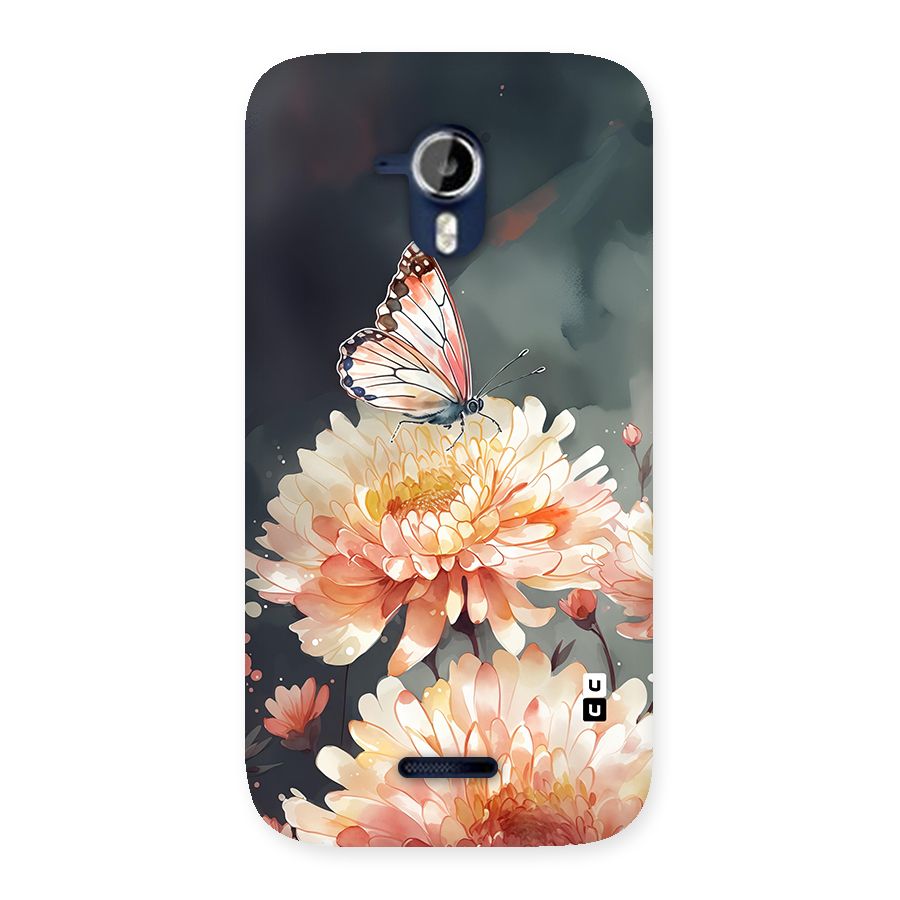 Digital Art Butterfly Flower Back Case for Canvas Magnus A117