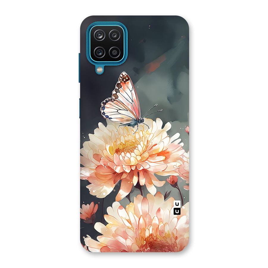 Digital Art Butterfly Flower Back Case for Galaxy M12