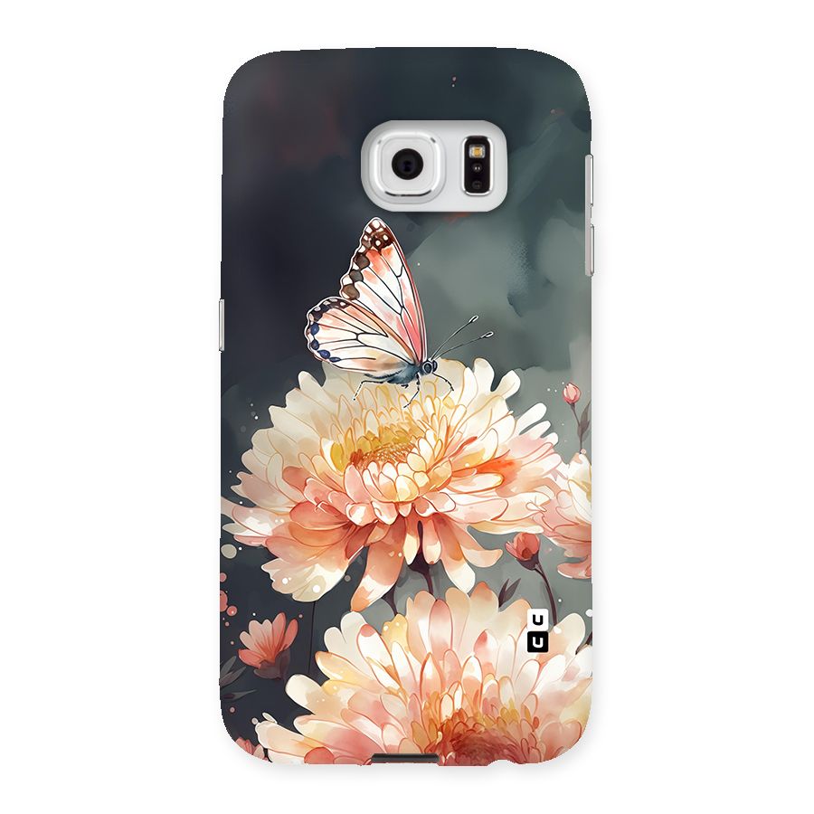 Digital Art Butterfly Flower Back Case for Galaxy S6