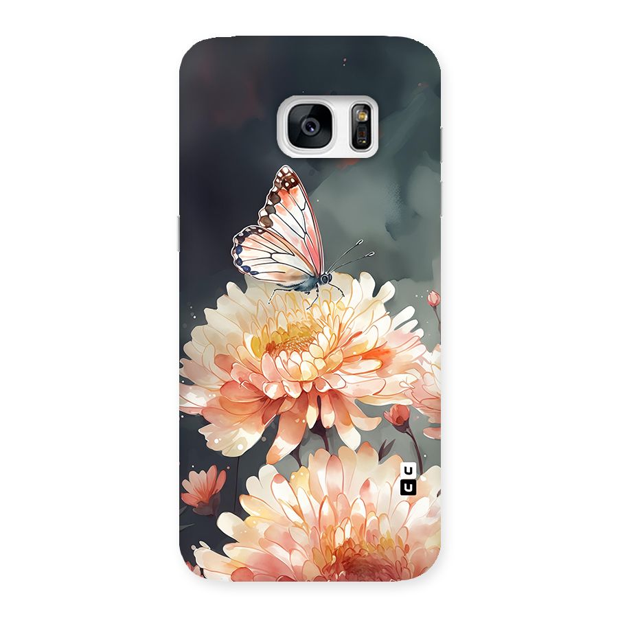 Digital Art Butterfly Flower Back Case for Galaxy S7 Edge