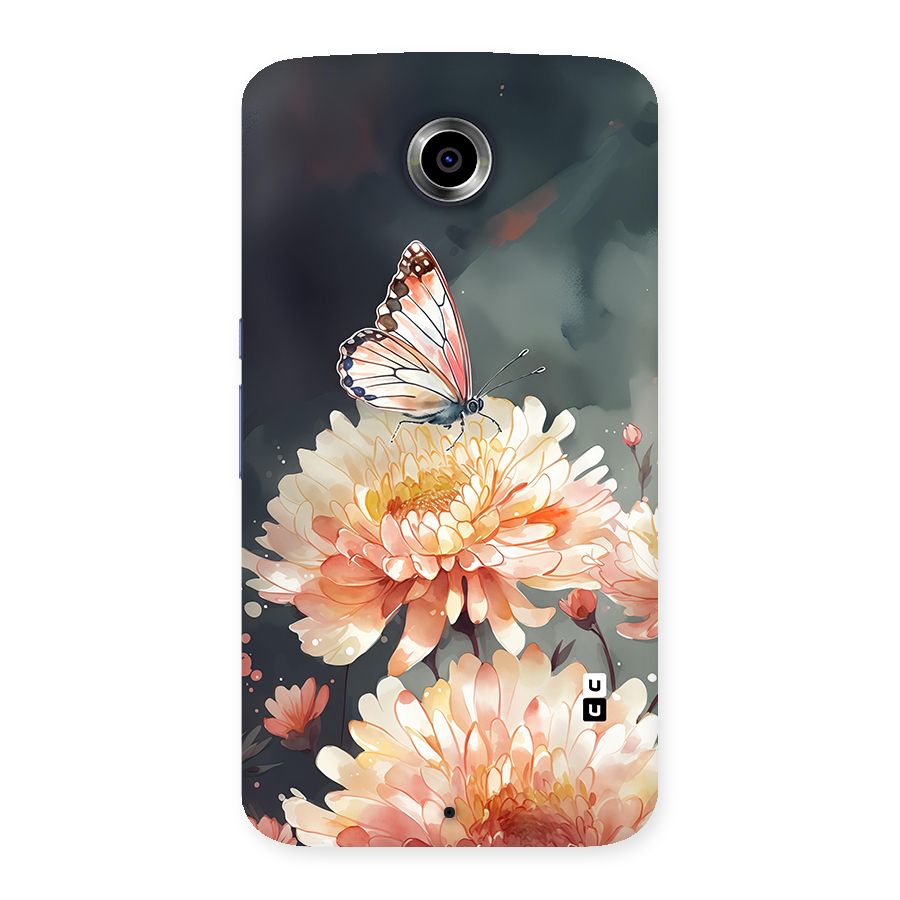 Digital Art Butterfly Flower Back Case for Google Nexus 6