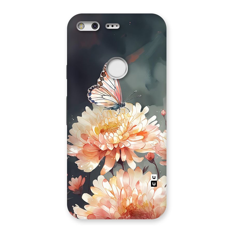 Digital Art Butterfly Flower Back Case for Google Pixel