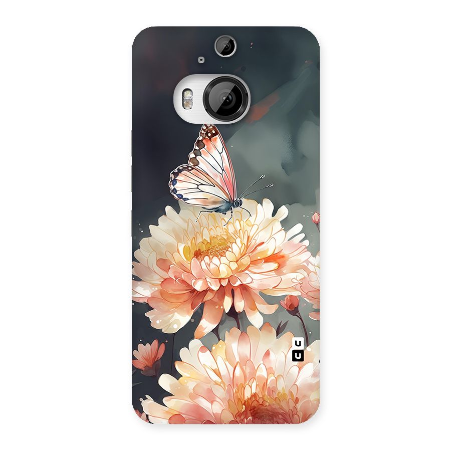 Digital Art Butterfly Flower Back Case for HTC One M9 Plus