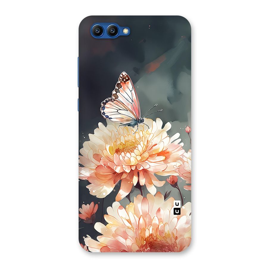 Digital Art Butterfly Flower Back Case for Honor View 10