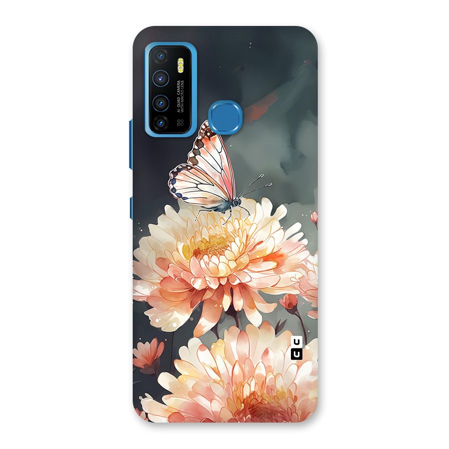 Digital Art Butterfly Flower Back Case for Infinix Hot 9