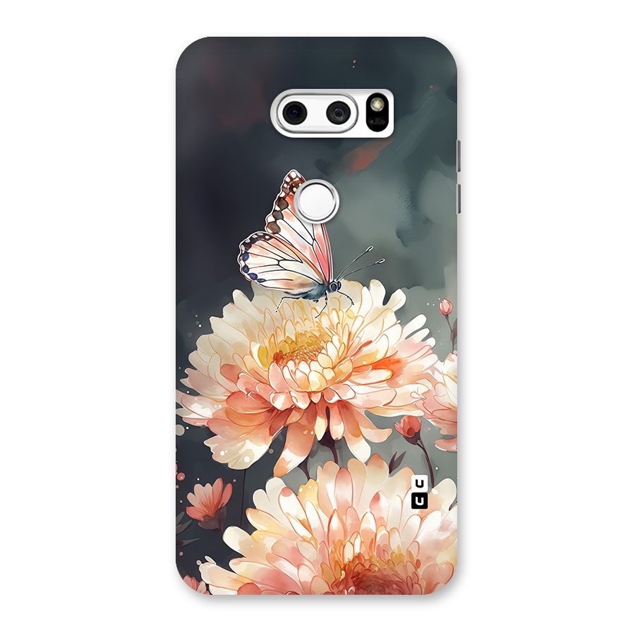 Digital Art Butterfly Flower Back Case for LG V30