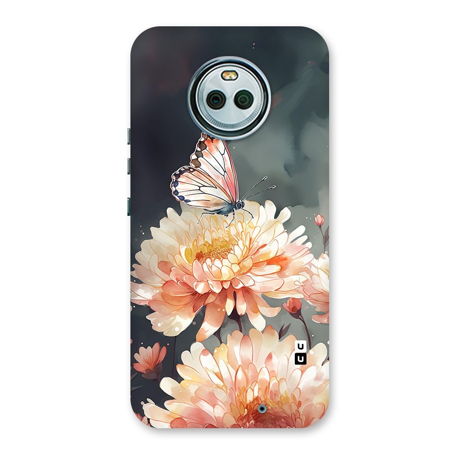 Digital Art Butterfly Flower Back Case for Moto X4