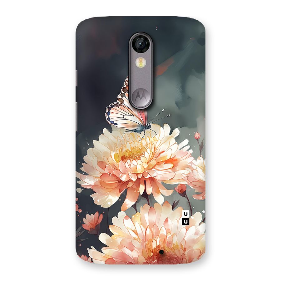 Digital Art Butterfly Flower Back Case for Moto X Force