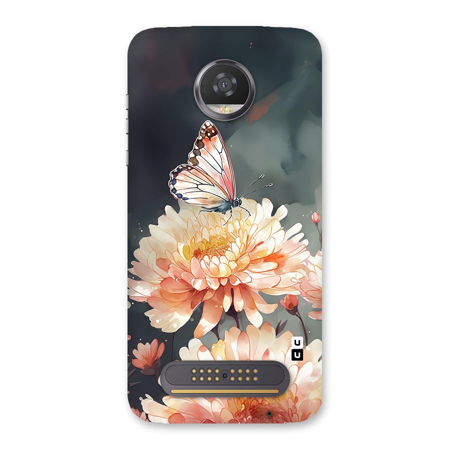 Digital Art Butterfly Flower Back Case for Moto Z2 Play