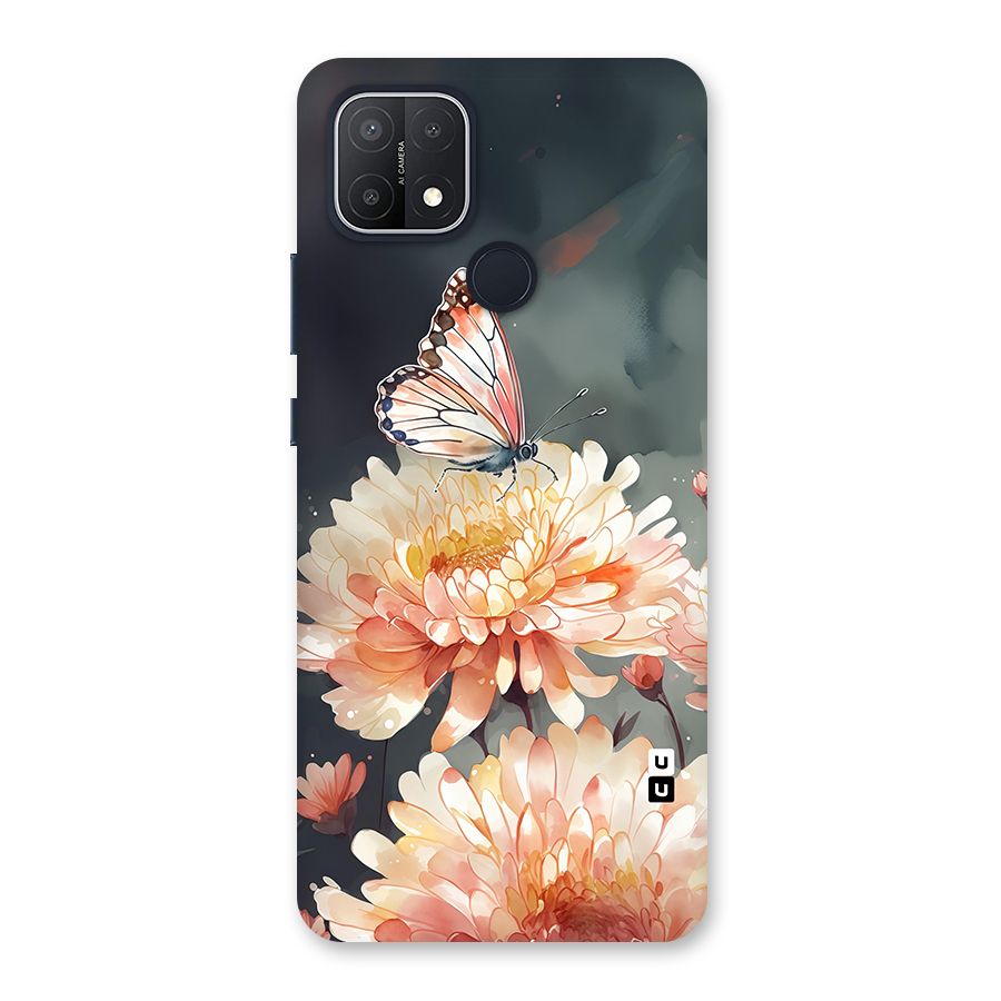 Digital Art Butterfly Flower Back Case for Oppo A15