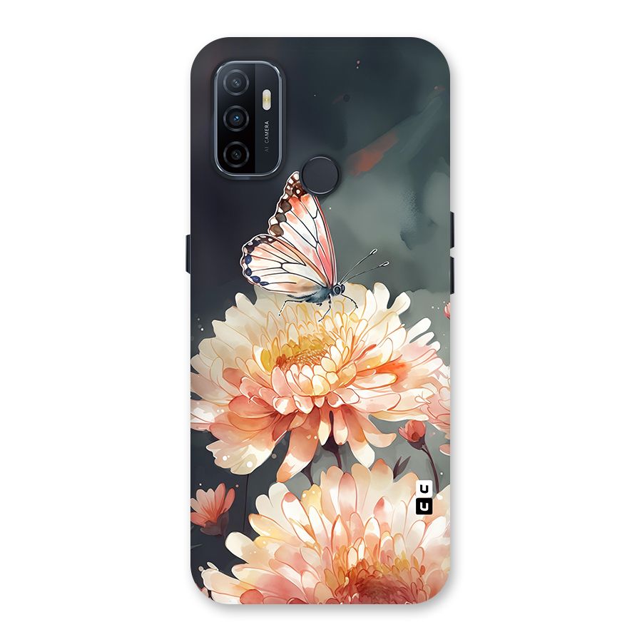 Digital Art Butterfly Flower Back Case for Oppo A32