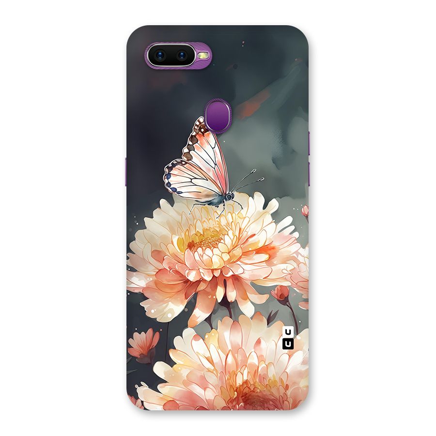 Digital Art Butterfly Flower Back Case for Oppo F9