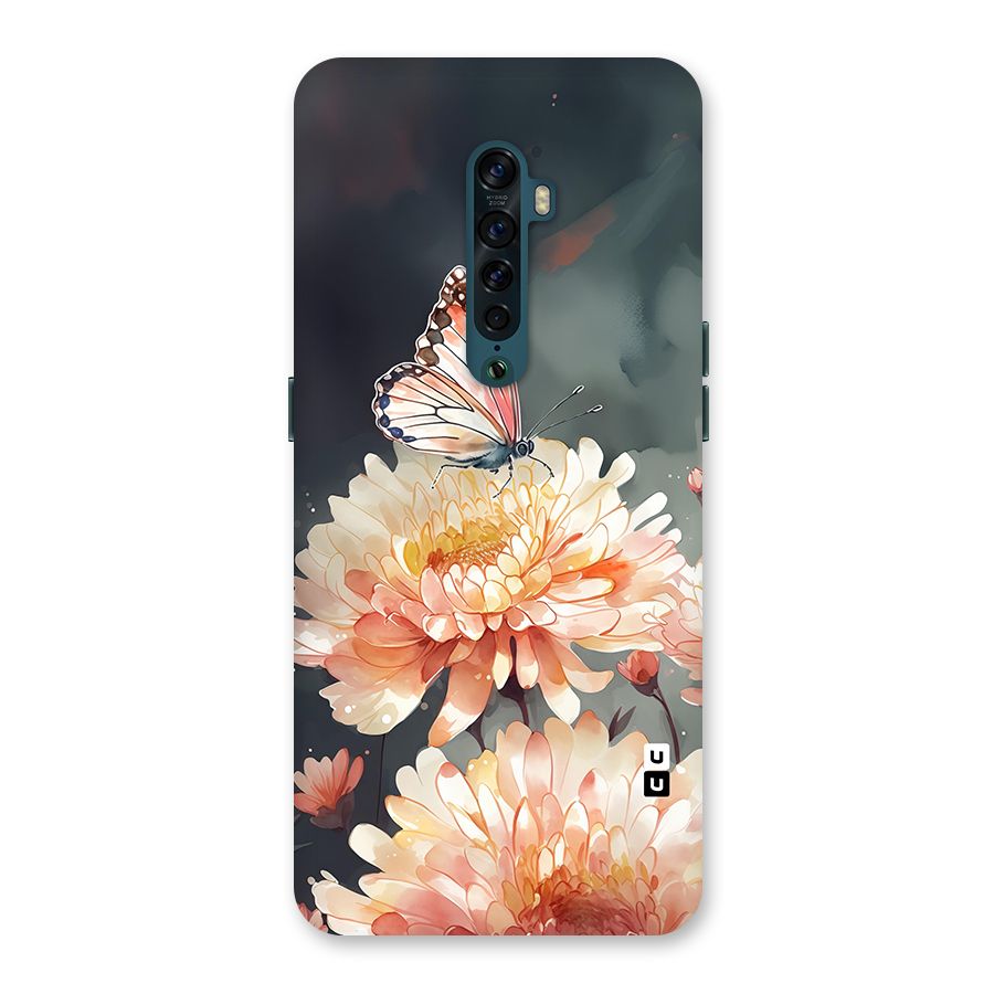 Digital Art Butterfly Flower Back Case for Oppo Reno2