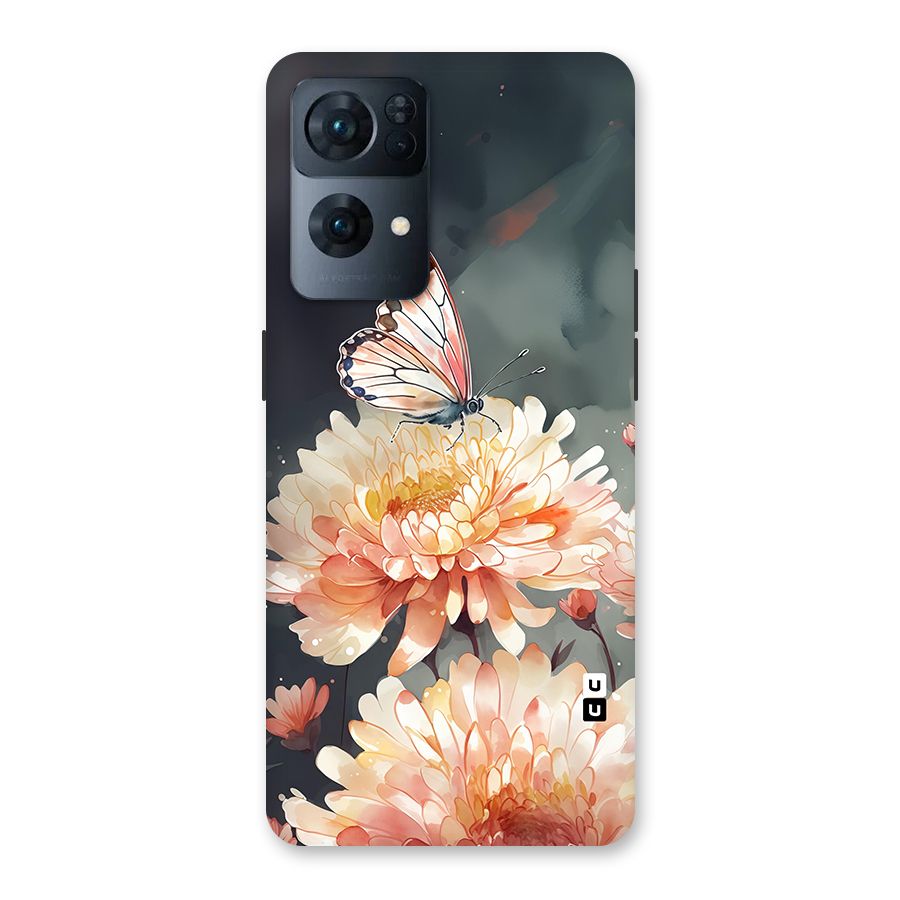 Digital Art Butterfly Flower Back Case for Oppo Reno7 Pro 5G