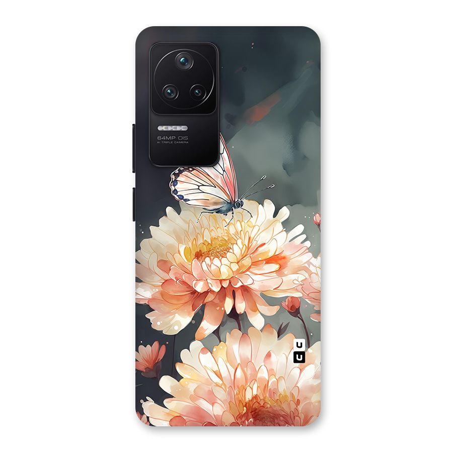 Digital Art Butterfly Flower Back Case for Poco F4 5G
