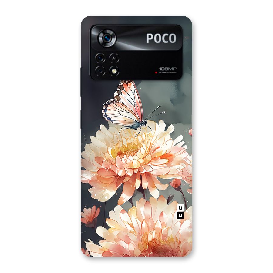 Digital Art Butterfly Flower Back Case for Poco X4 Pro 5G
