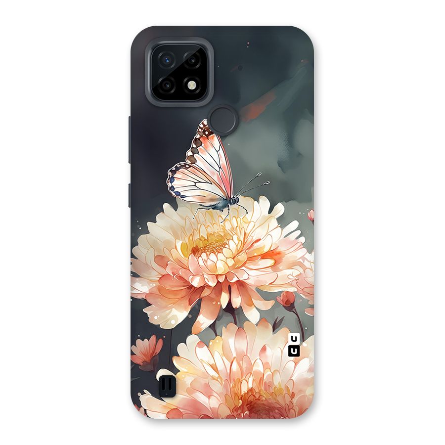 Digital Art Butterfly Flower Back Case for Realme C21