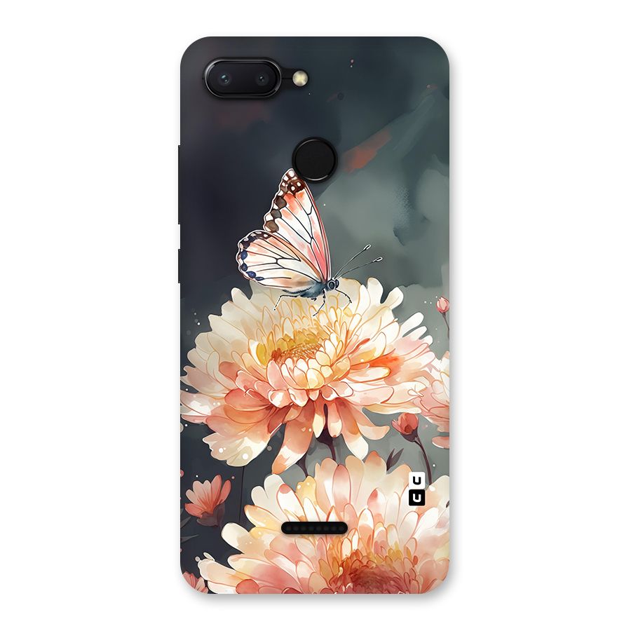 Digital Art Butterfly Flower Back Case for Redmi 6