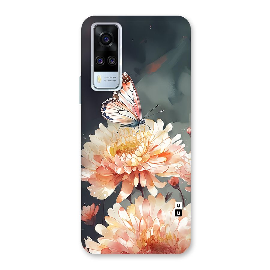Digital Art Butterfly Flower Back Case for Vivo Y31