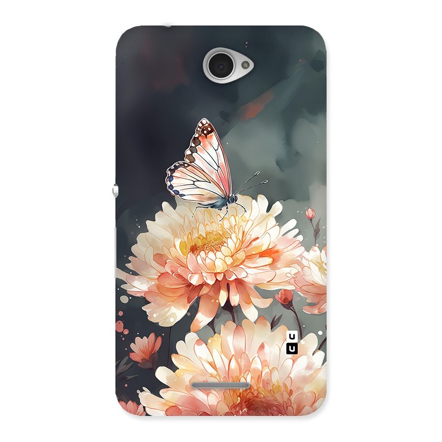 Digital Art Butterfly Flower Back Case for Xperia E4