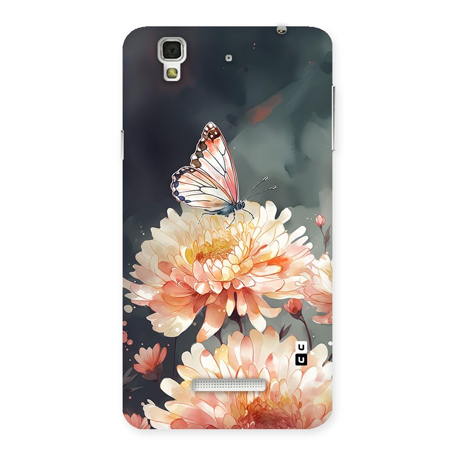 Digital Art Butterfly Flower Back Case for YU Yureka Plus