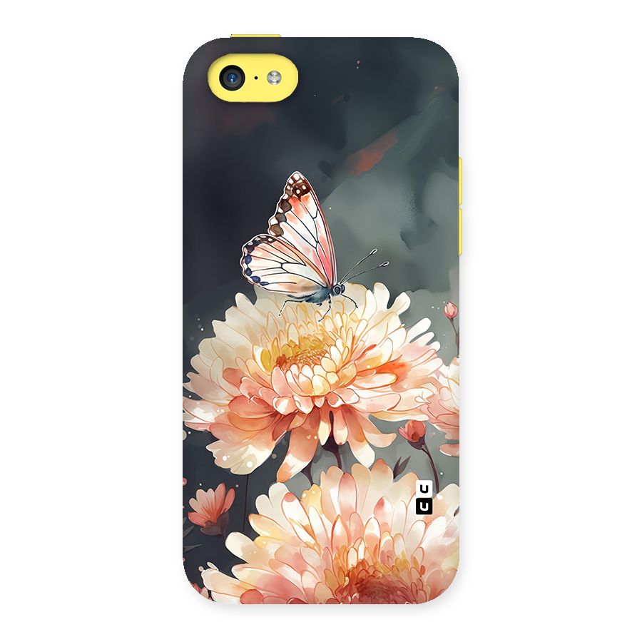 Digital Art Butterfly Flower Back Case for iPhone 5C