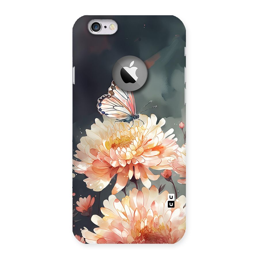 Digital Art Butterfly Flower Back Case for iPhone 6 Logo Cut