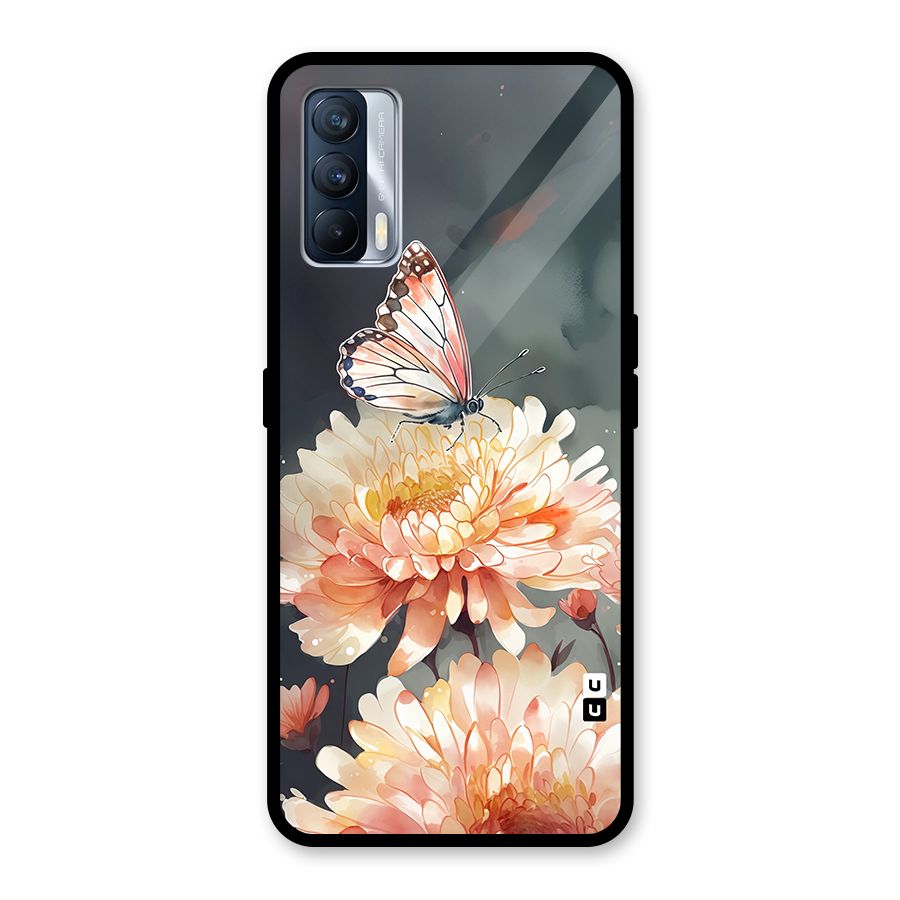 Digital Art Butterfly Flower Glass Back Case for Realme X7