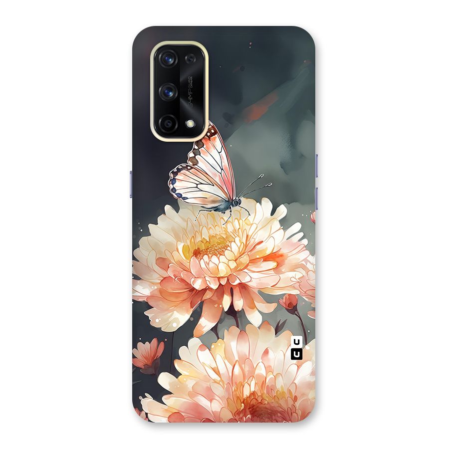 Digital Art Butterfly Flower Glass Back Case for Realme X7 Pro