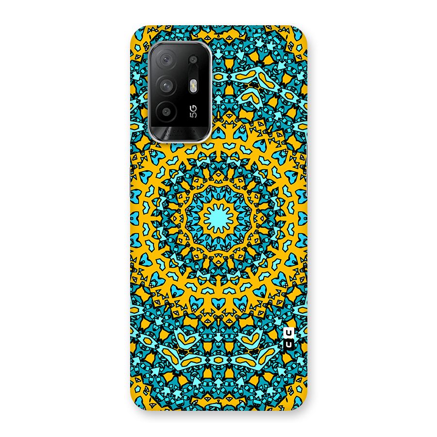 Digital Mandala Art Glass Back Case for Oppo F19 Pro Plus 5G