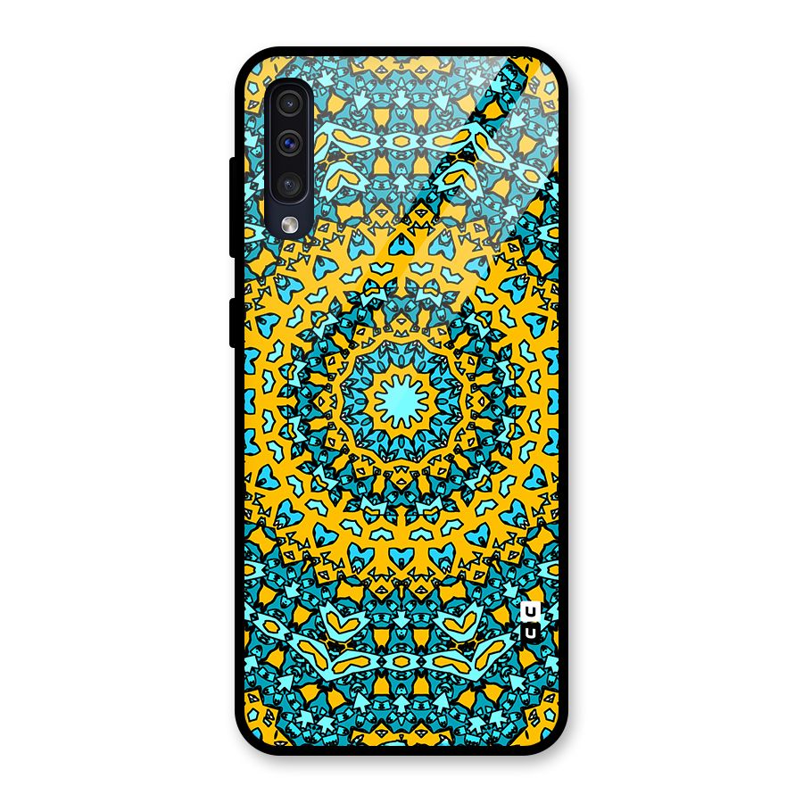 Digital Mandala Art Glass Back Case for Galaxy A30s