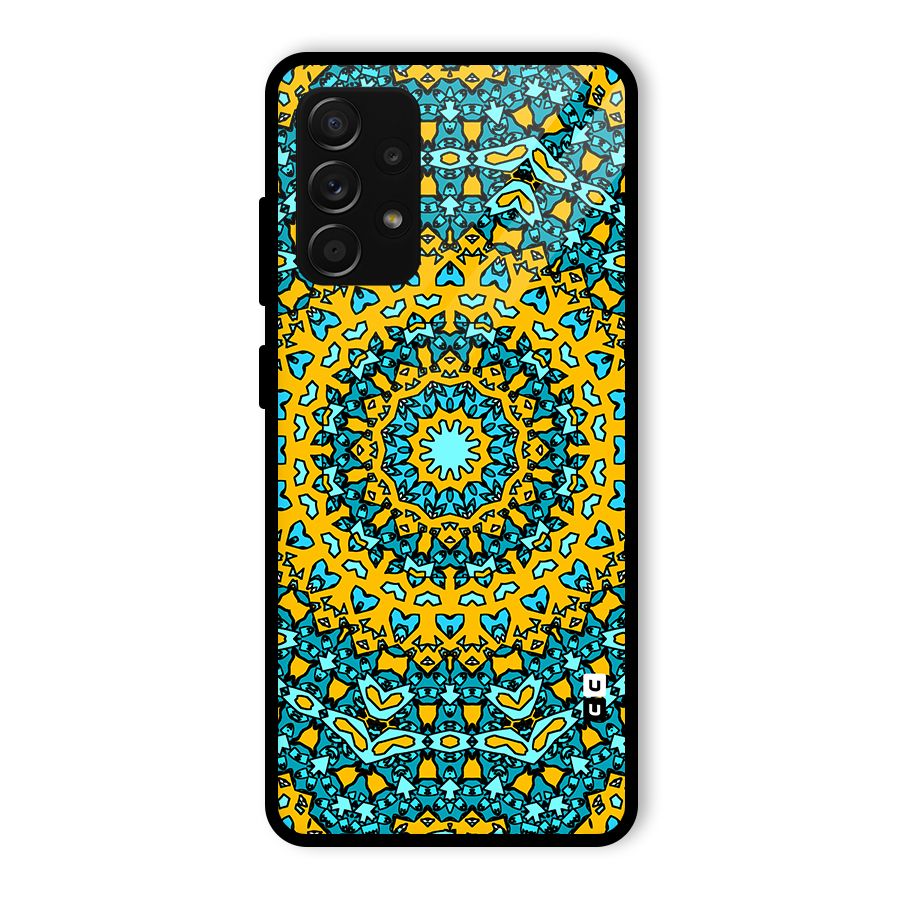 Digital Mandala Art Glass Back Case for Galaxy A53 5G