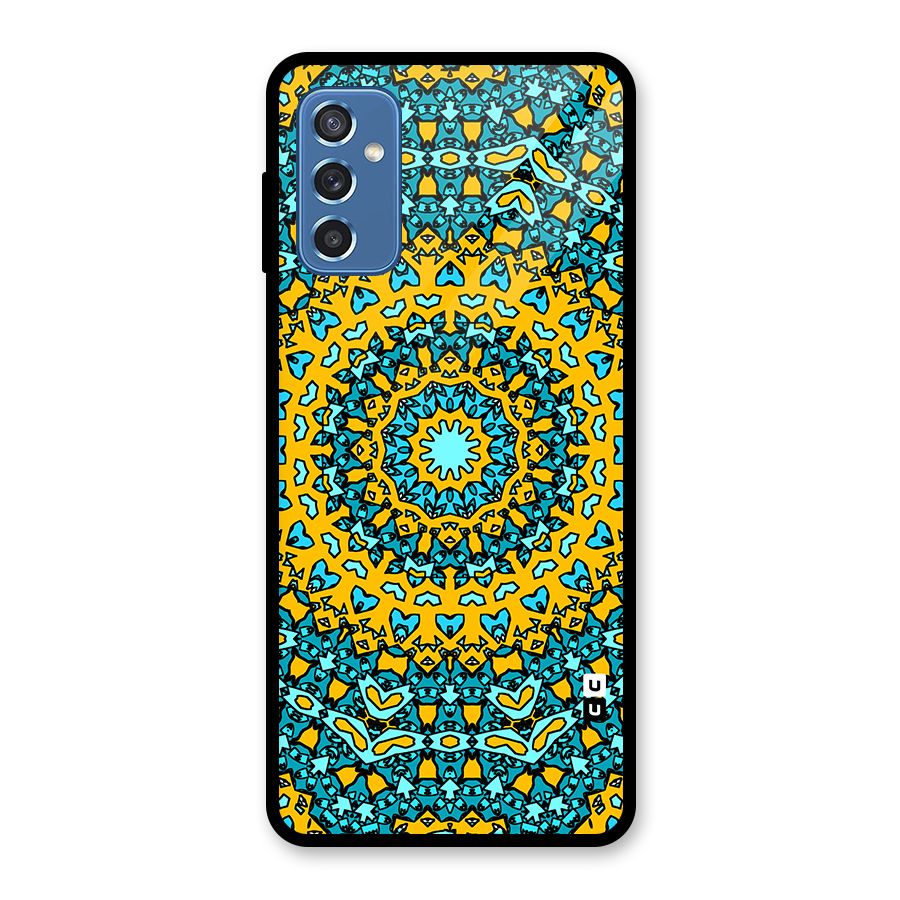 Digital Mandala Art Glass Back Case for Galaxy M52 5G
