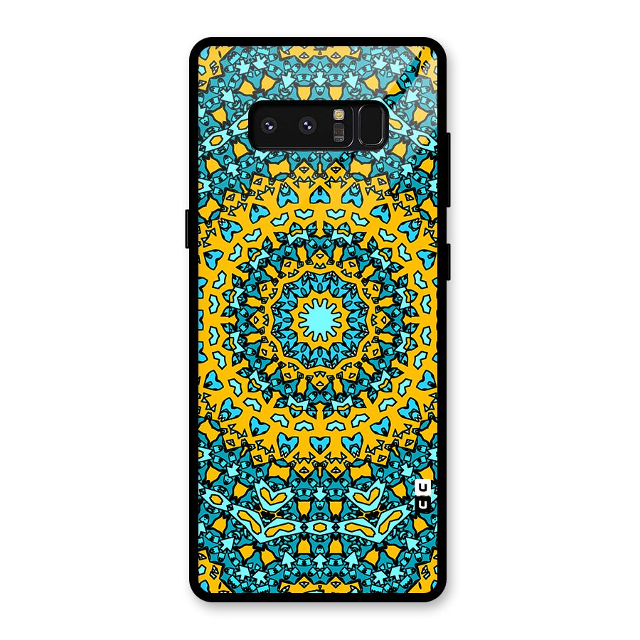Digital Mandala Art Glass Back Case for Galaxy Note 8