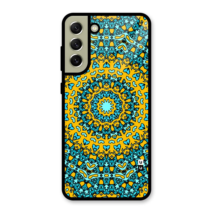 Digital Mandala Art Glass Back Case for Galaxy S21 FE 5G