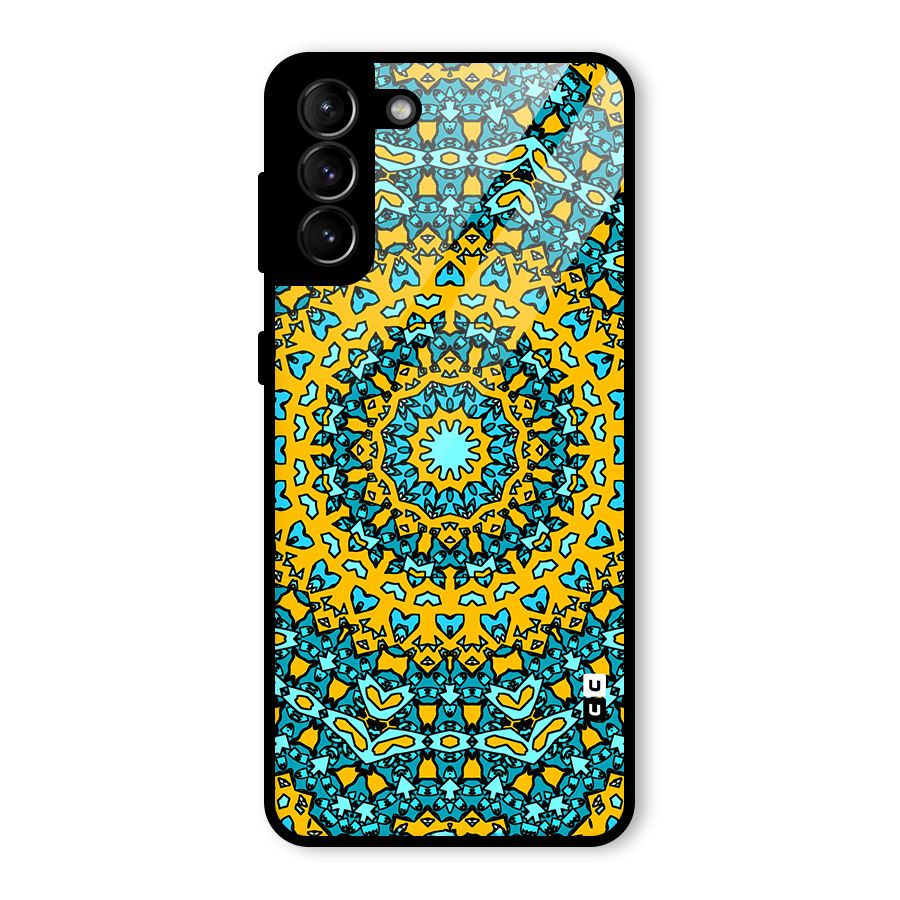 Digital Mandala Art Glass Back Case for Galaxy S21 Plus