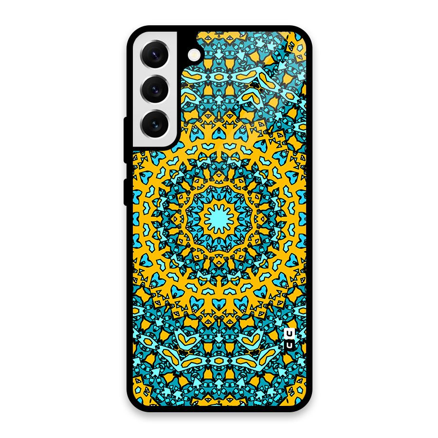 Digital Mandala Art Glass Back Case for Galaxy S22 Plus 5G