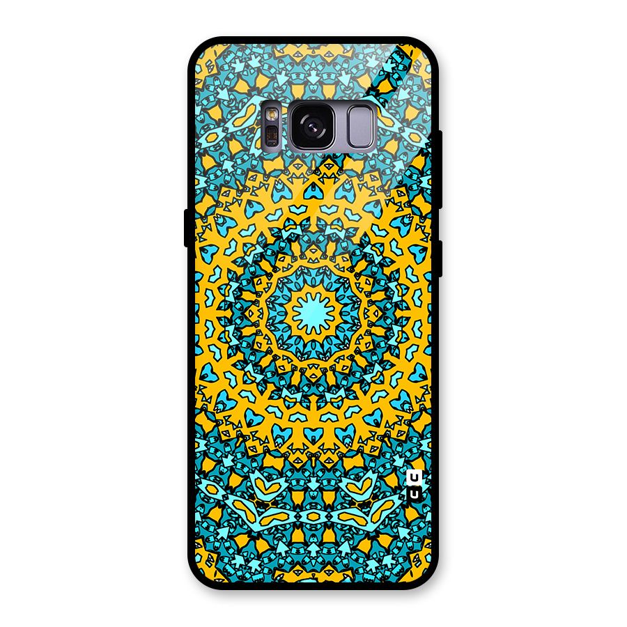 Digital Mandala Art Glass Back Case for Galaxy S8
