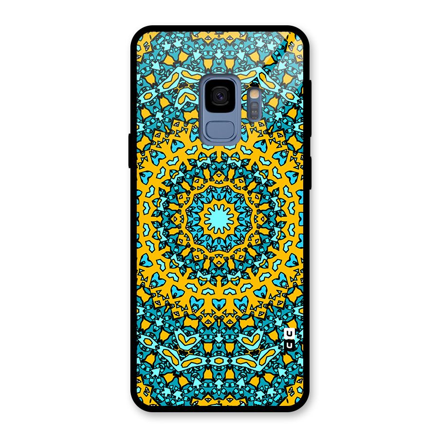 Digital Mandala Art Glass Back Case for Galaxy S9
