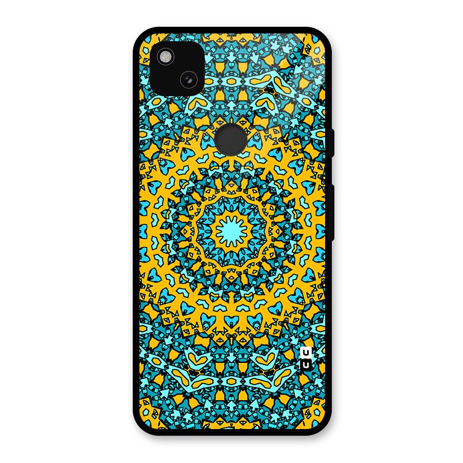 Digital Mandala Art Glass Back Case for Google Pixel 4a