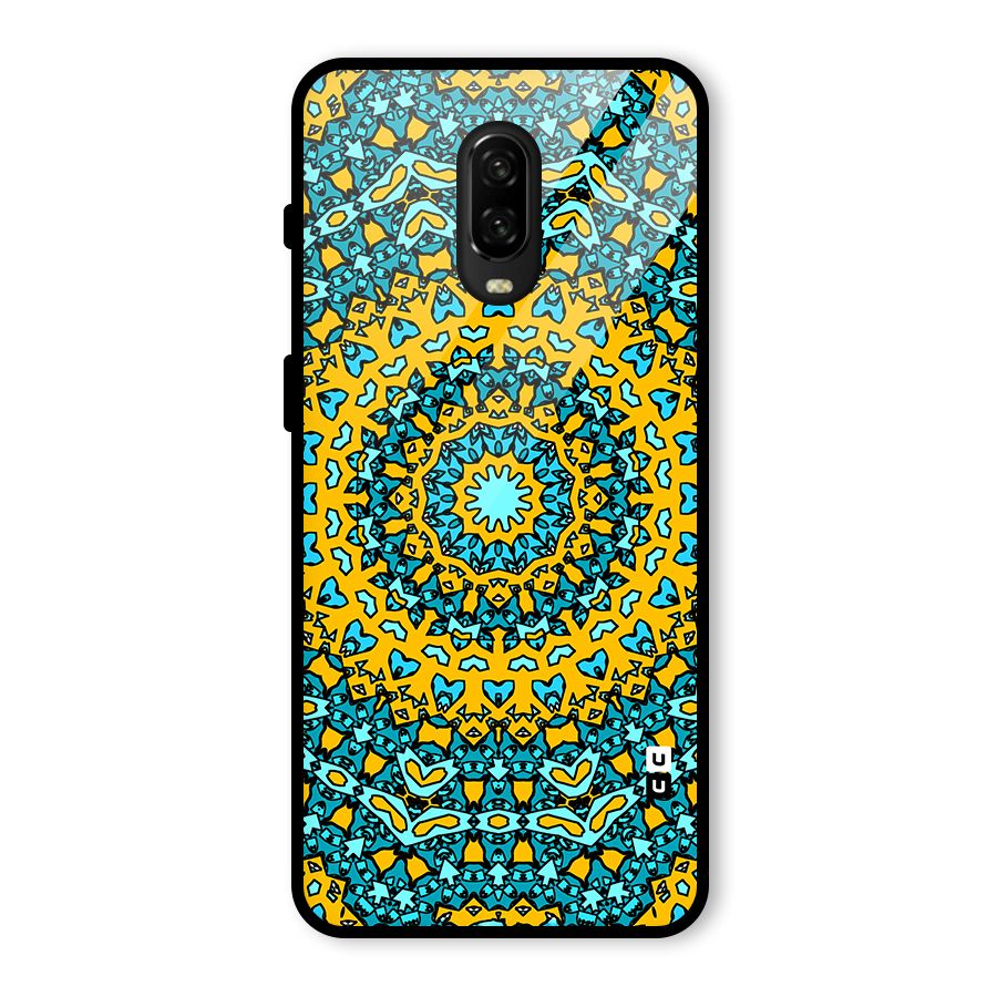 Digital Mandala Art Glass Back Case for OnePlus 6T