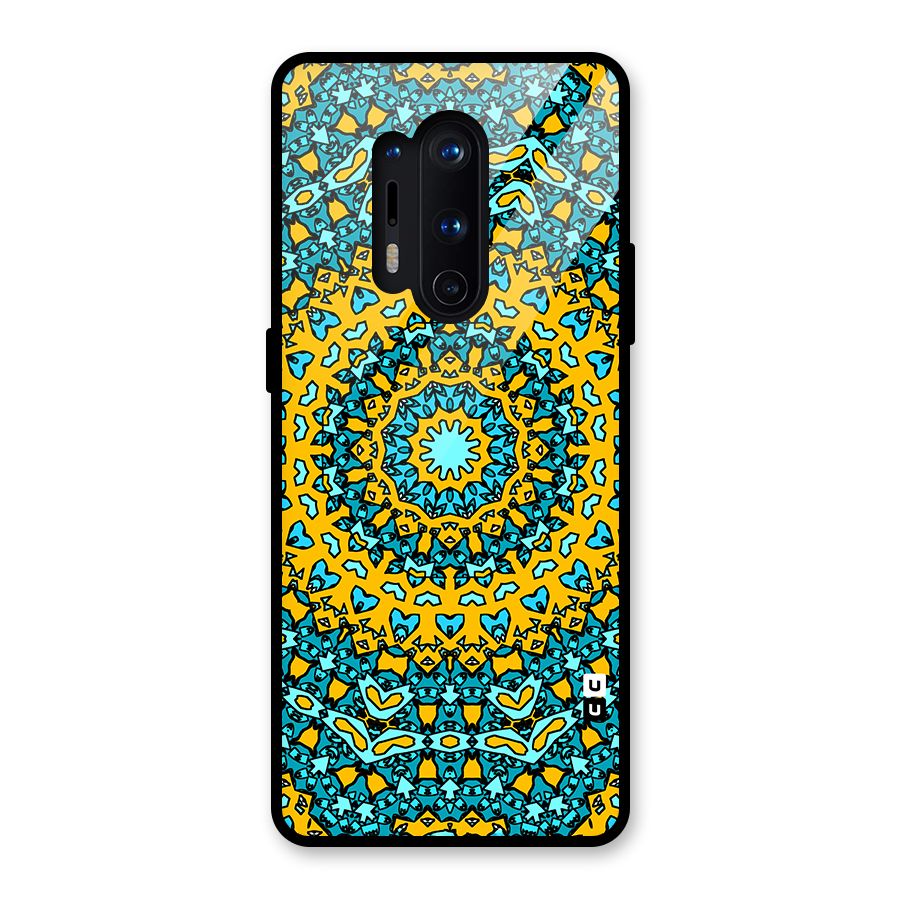 Digital Mandala Art Glass Back Case for OnePlus 8 Pro