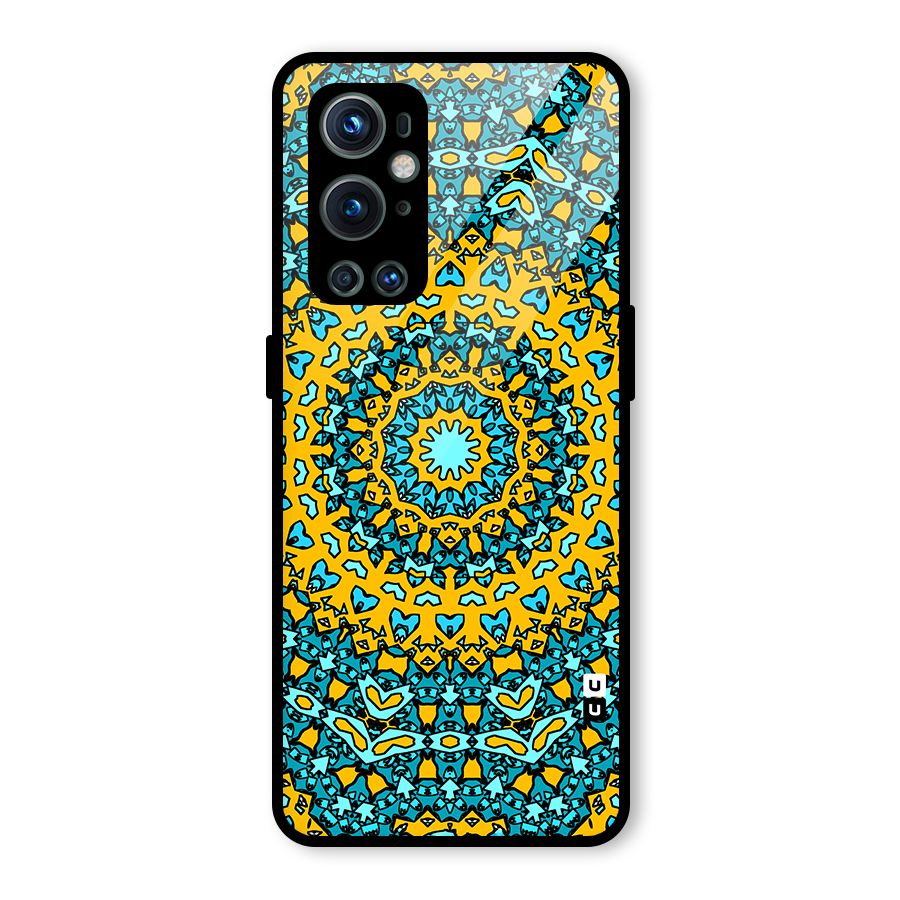Digital Mandala Art Glass Back Case for OnePlus 9 Pro