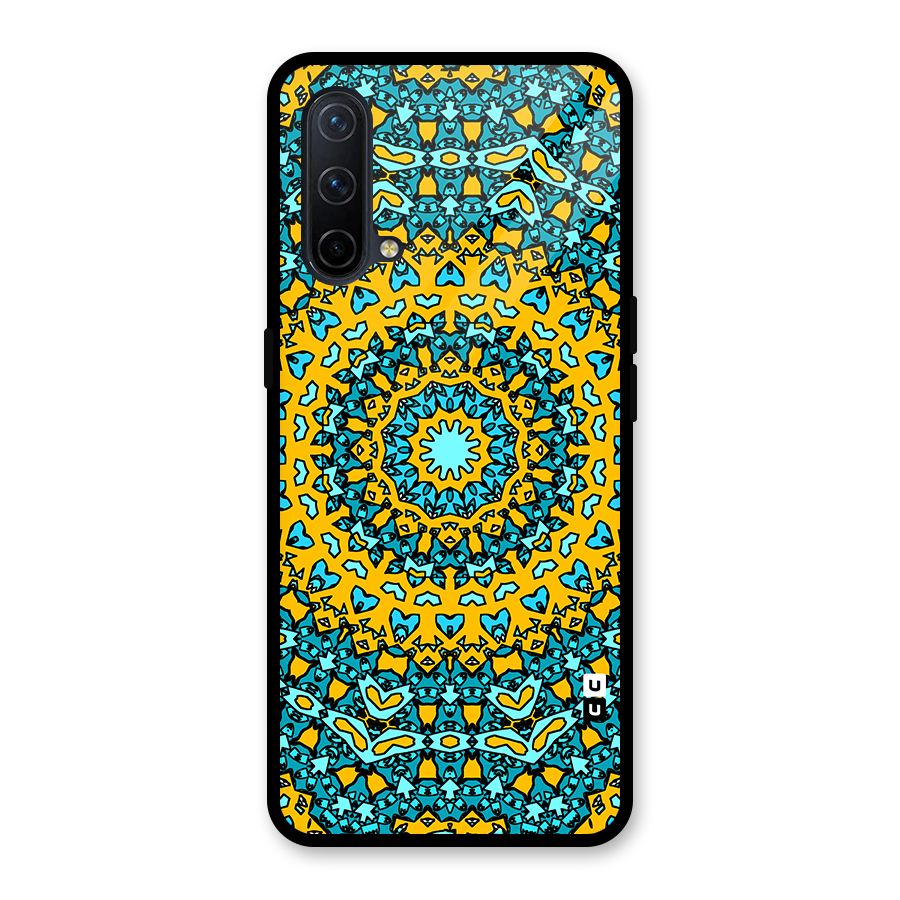 Digital Mandala Art Glass Back Case for OnePlus Nord CE 5G