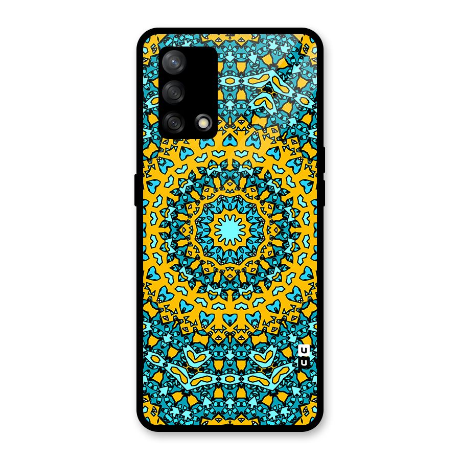 Digital Mandala Art Glass Back Case for Oppo F19