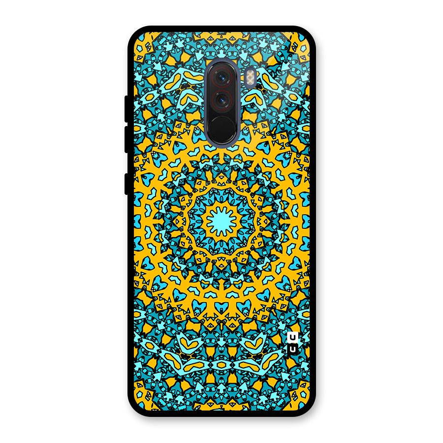 Digital Mandala Art Glass Back Case for Poco F1