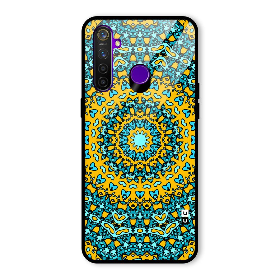 Digital Mandala Art Glass Back Case for Realme 5 Pro