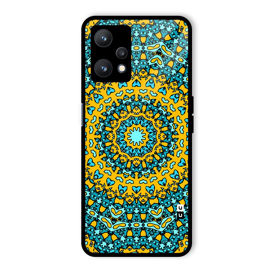 Digital Mandala Art Glass Back Case for Realme 9 Pro 5G